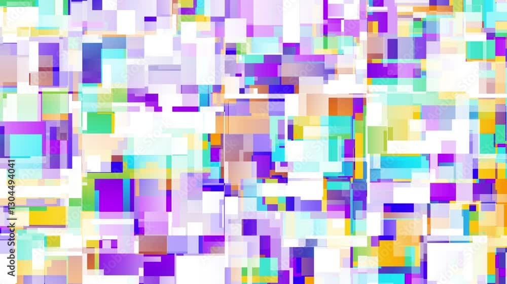 Poster abstraction. motion. colourful geometric shapes alternate their colors