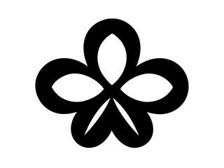 Elegant Black Lotus Flower Design for Spa or Wellness Brand , A sophisticated, stylized black lotus flower graphic, perfect for branding or marketing materials related to wellness, spa, beauty, or lux