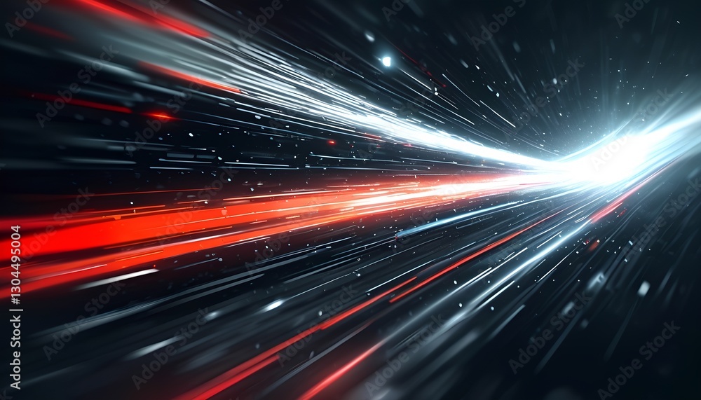 Poster dynamic light trails abstract art digital media virtual space close-up motion and technology