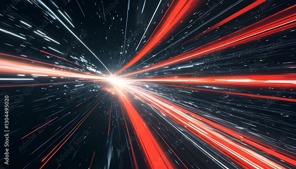 Poster dynamic light trails abstract space digital art cosmic environment close-up view motion concept for 