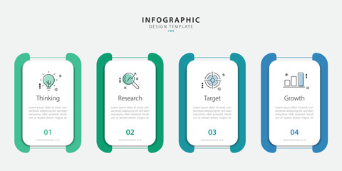 Timeline infographic template. 4 Step timeline journey, calendar Flat simple infographics design template. presentation graph. Business concept with 4 options, vector illustration.