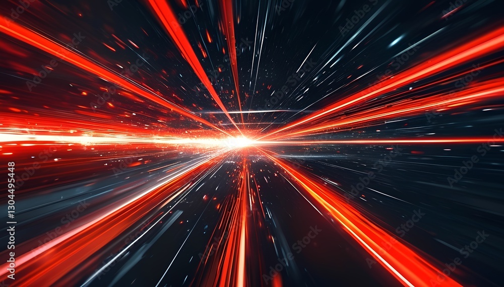 Poster dynamic light speed motion digital space abstract visuals futuristic environment close-up perspectiv