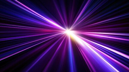 Abstract Purple Light Speed Burst: A Dynamic Visual of Energetic Rays