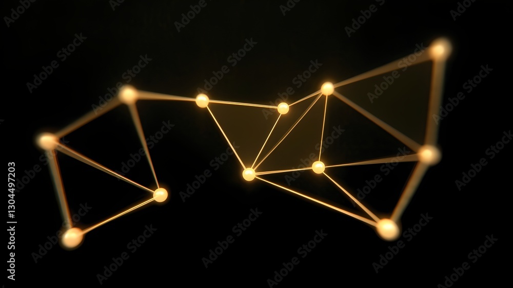Poster dynamic networking visualization abstract connection points digital space infographic dark environme