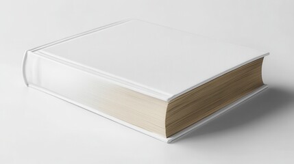A sleek, white slipcase book cover, its smooth surface hinting at the luxurious content within, lay open on a minimalist white background, ready to be adorned with its destined title and cover art.