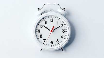 White Wall Clock Showing Time