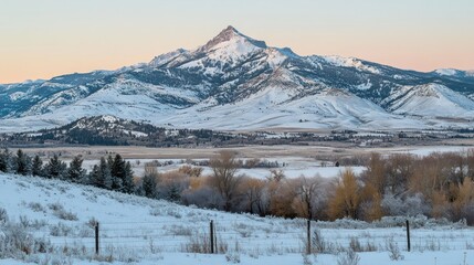 Fototapeta premium Majestic Winter Mountain Landscape