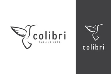 colibri logo icon vector illustration