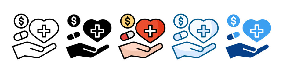 Obraz premium Health Access Icon Set Multiple Style Collection