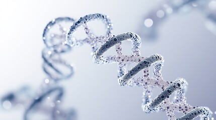 DNA Sequencing Technology Visualization on White Background