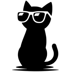 Goofy black cat