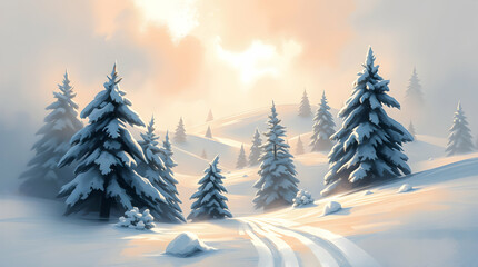 Fototapeta premium Snowy & Winter Landscapes