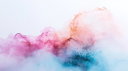 Fototapeta premium Abstract Colorful Ink Watercolor Cloudscape Painting