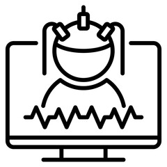 Obraz premium biofeedback single icon