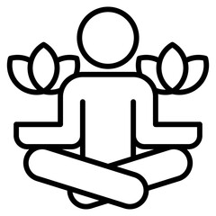 yoga single icon