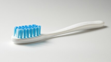 Modern Blue Toothbrush with Plastic Handle for Daily Hygiene