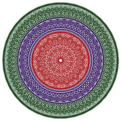Signs and symbols. Circle pattern lotus or flower mandala art design. colorful, vintage, tradition, classic, dco, cycle, islamic, arabic, embroidery, bandana, Indian motifs, traditional, Turkish.