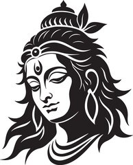 krishna with long hair