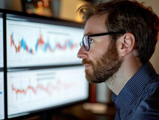 Analysis on a computer screen showing positive impact metrics