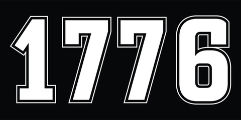 1776 Bold Typography – American Independence Year Design