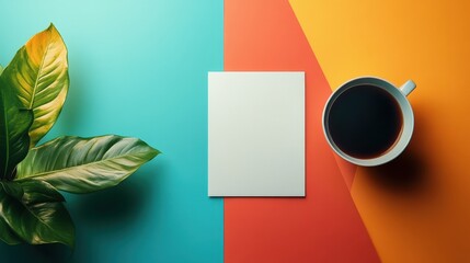 A sleek, modern flyer design mock-up, ready to be customized with your brand is message, set against a vibrant, minimalist backdrop, showcasing the flyer is potential to capture attention and drive