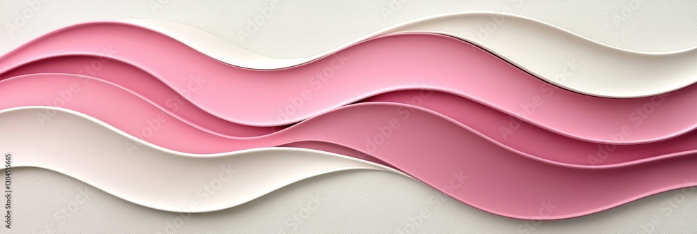 Poster abstract seamless soft blush, pale raspberry 3d gradient wave texture pattern background