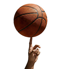 basketball spinning on a player's fingertip png image, basketball transparent image