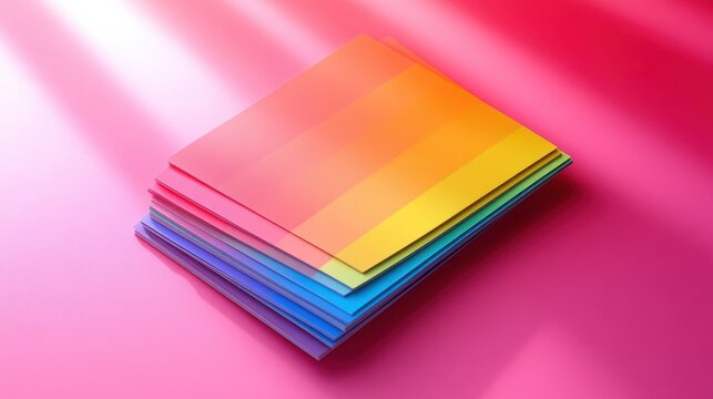A sleek Pantone Card Mockup, its vibrant colors ready to showcase your brand is palette.