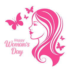 International Women's Day Vector illustration of diverse cartoon women