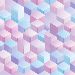 Pastel cubes isometric background texture.