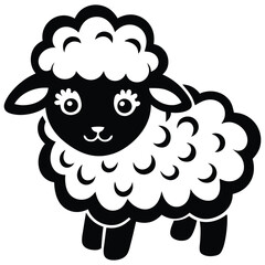 Vector Sheep Illustration for Merchandise