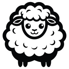 Decorative Sheep with Textured Wool Design