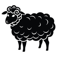 Black Sheep Silhouette Vector Illustration