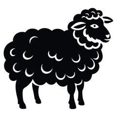 Black Sheep Silhouette Vector Illustration