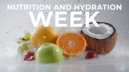 Nutrition and Hydration Week. Nutrition concept photo.