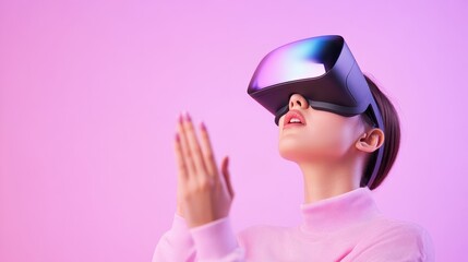 Futuristic Fashion Designer Creating Digital Fabric with AI-Powered Holographic Interface for Wearable Technology Concept