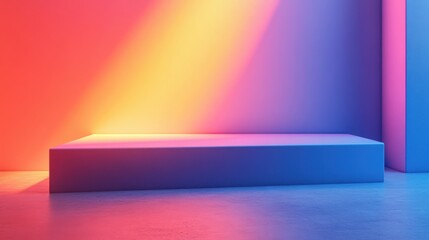 A sleek, minimalist social media mockup, featuring a vibrant gradient and clean lines, is ready to showcase your brand is latest campaign or design.