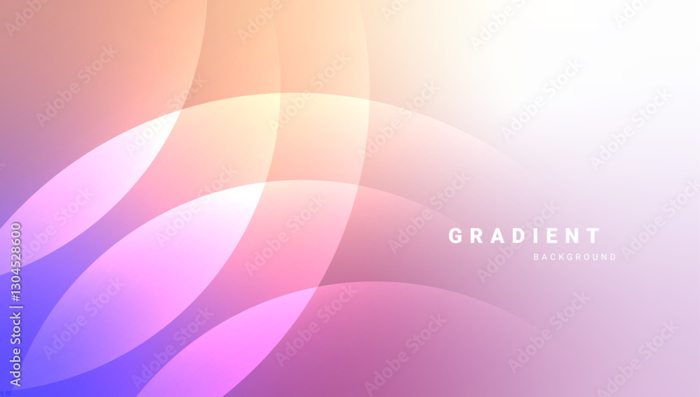 Leinwandbilder Modern fluid gradient design with abstract circular shapes. Vector.