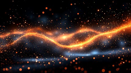 Glowing Wave Abstract Background