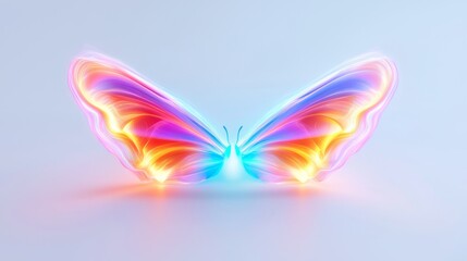 Vibrant butterfly wings abstract art digital design colorful environment close-up transformation and beauty