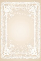 Abstract lace borders flower accents background poster template