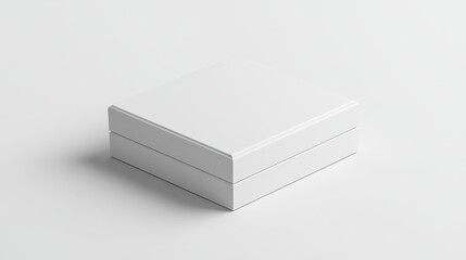 Fototapeta premium A sleek, minimalist software box mockup, featuring a clean, modern design, is presented against a white backdrop.