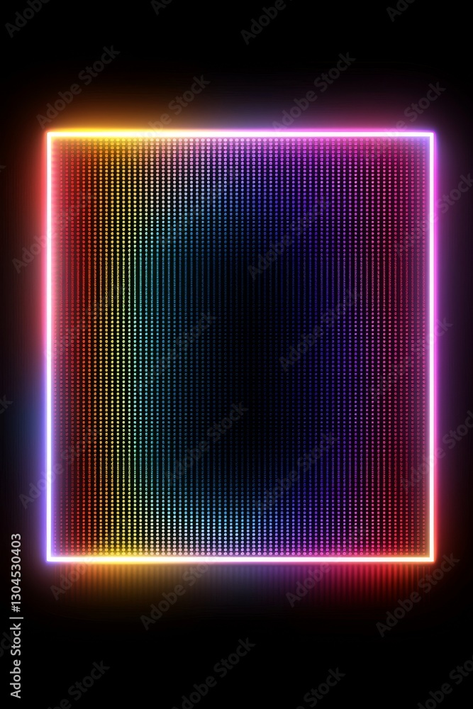 Poster vibrant neon display digital space abstract art dark environment close-up view visual concept for mo