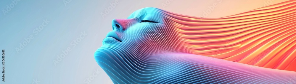 Aufkleber emotional expression through digital art virtual gallery 3d graphics abstract environment close-up v