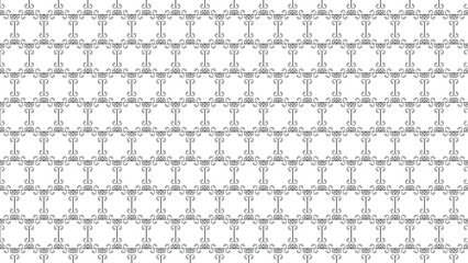 Geometric seamless pattern featuring a symmetric gray design over a clean white background, suitable for wallpaper designs, fabric art, and digital projects.