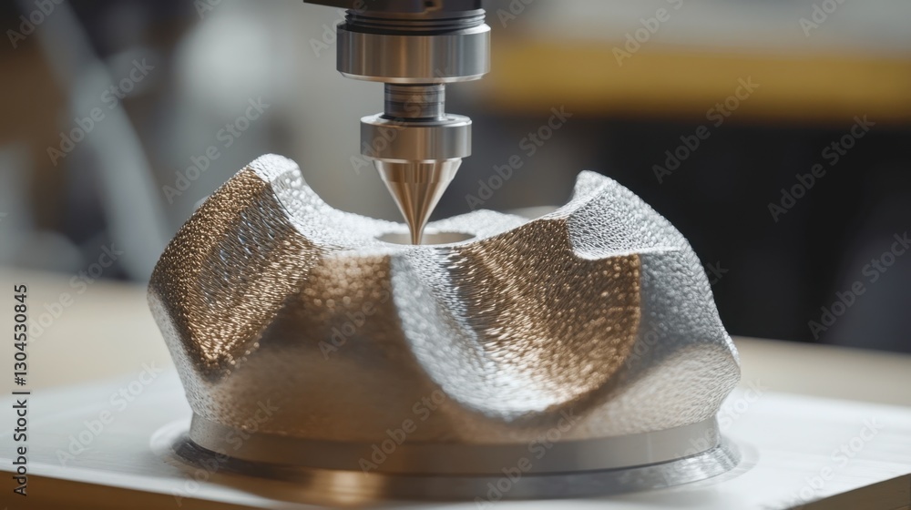 Aufkleber multi-axis cnc milling machine crafting complex aerospace components.