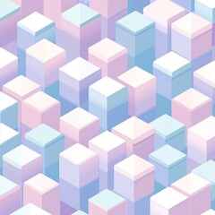 Obraz premium Pastel isometric cube pattern background.