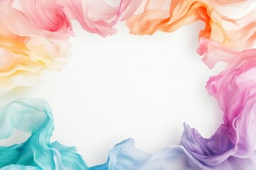 Colorful fabric swirls abstract art digital design creative studio aesthetic view vibrant patterns