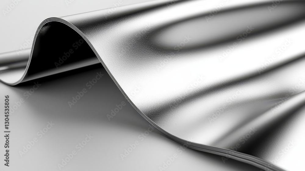 Poster flowing metallic surface studio setting digital art abstract design close-up view creative inspirati
