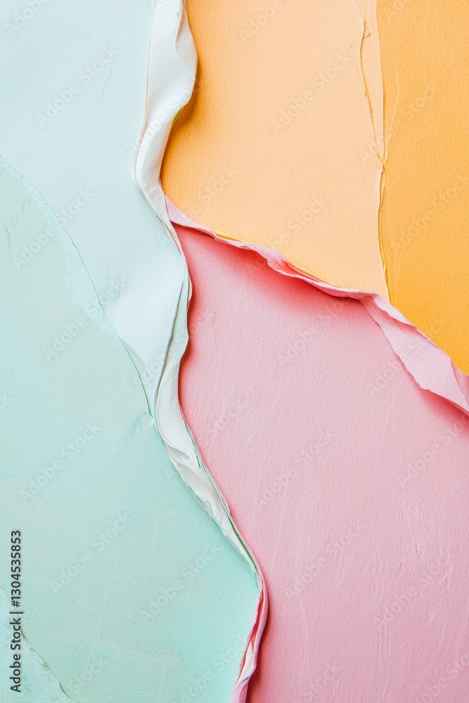Poster artistic paper layers abstract colors studio digital art creative environment close-up color theory 